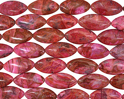 Ruby Crazy Lace Horse Eye 40x20mm