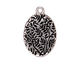 TierraCast Antique Silver (plated) Scalloped Oval Frame Drop 19x28mm