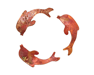 Patricia Healey Copper Dolphin Pendant 32x15mm