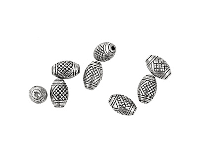 Pewter Snakeskin Rice 15x10mm