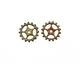 C-Koop Enameled Metal Olive Sectioned Gear 19mm