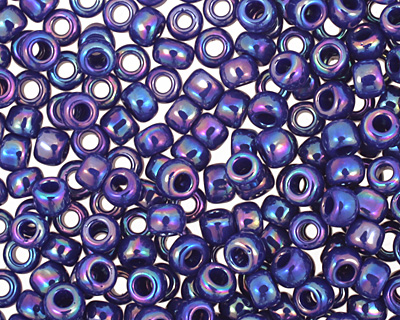 TOHO Opaque Rainbow Navy Blue Round 11/0 Seed Bead