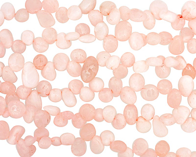 Rose Quartz Tumbled Nugget Drop 9-14x10-15mm