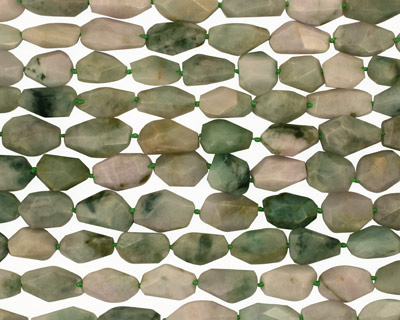 Burma Jade Faceted Flat Slab 15-33x11-15mm