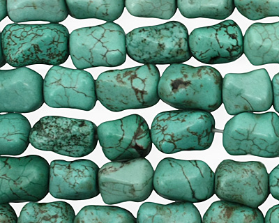 Turquoise Magnesite Freeform Pillow 11-12x8-9mm