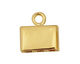 SilverSilk Gold (plated) Triple Strand End Cap 12mm