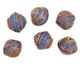 African Paper (Turquoise, Beige, Maroon) Bicone 24-25x26-27mm