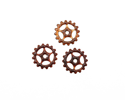 C-Koop Enameled Metal Wisteria Purple Small Sectioned Gear 16mm