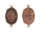 Nunn Design Antique Copper (plated) Large Ornate Oval Bezel Link 39x23mm