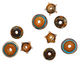 The BeadsNest Lampwork Glass Marmalade Set 7-8x15-21mm