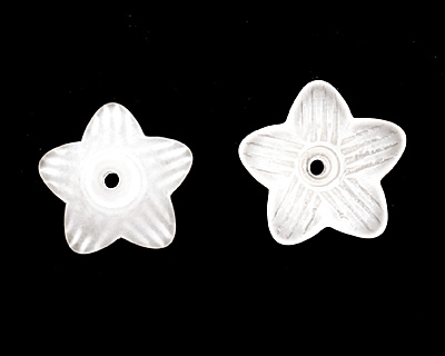 Lucite Alabaster 5 Petal Bellflower 23x22mm