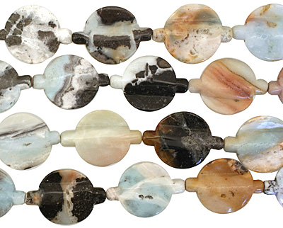 Amazonite Blk. Tourmaline Butterfly 41-44x32-33mm