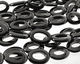 Black Onyx Flat Oval Donut 25x18mm