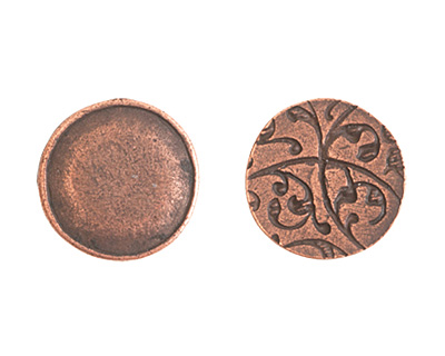 Nunn Design Antique Copper (plated) Crest Seal Tag 13mm