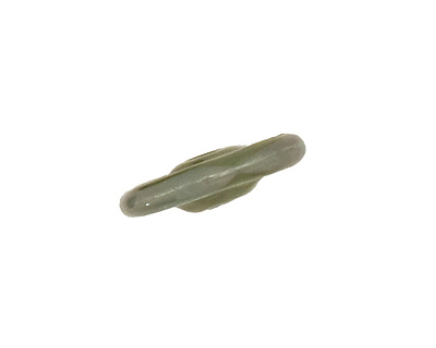 The BeadsNest Lampwork Glass Turquoise/Olive Saucer 4-5x17-19mm
