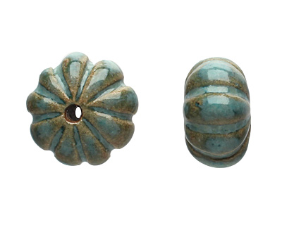 Gaea Ceramic Atlantis on Tan Lantern 23x17mm