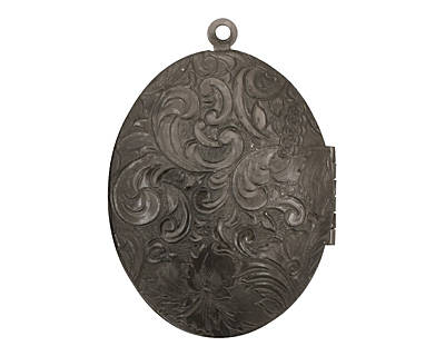 Gunmetal Oval Garden Heirloom Locket 33x47mm