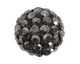 Jet Hematite Pave Round 8mm (1.5mm hole)