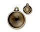 TierraCast Antique Brass (plated) Faceted Drop 21x25mm