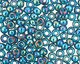 TOHO Transparent Rainbow Teal Round 11/0 Seed Bead