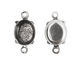 Nunn Design Antique Silver (plated) Oval Prong Setting 16x9mm