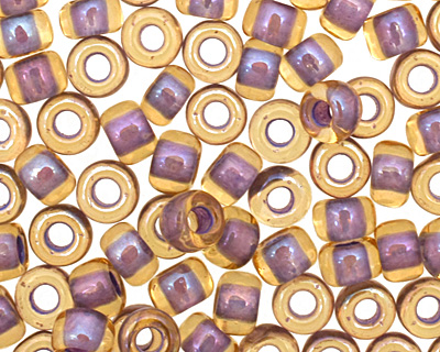 TOHO Light Topaz (with Opaque Lavender Lining) Round 8/0 Seed Bead