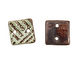 Earthenwood Studio Ceramic Peacock Iron Small Square Text Link 19mm