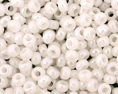 TOHO Opaque Rainbow White Round 11/0 Seed Bead