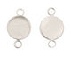 Silver (plated) Circle Bezel Link 19mm
