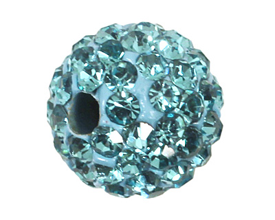 Aquamarine Pave Round 8mm