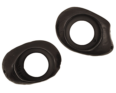 Tagua Nut Black Open Slice 33-45x24-36mm