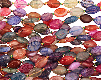 Rainbow Fire Agate Horse Eye 15x10mm