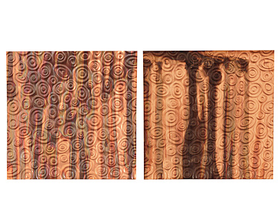 Lillypilly Enchantment Groovy Circles Embossed Patina Copper Sheet 3