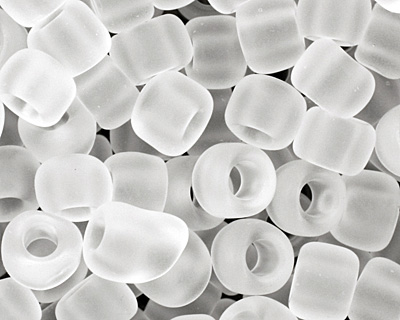 TOHO Transparent Frosted Crystal Round 6/0 Seed Bead