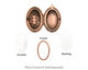 Antique Copper (plated) Oval Victorian Rose Heirloom Locket 27x41mm