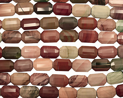 Imperial Jasper Long Faceted Pillow 18-19x12mm