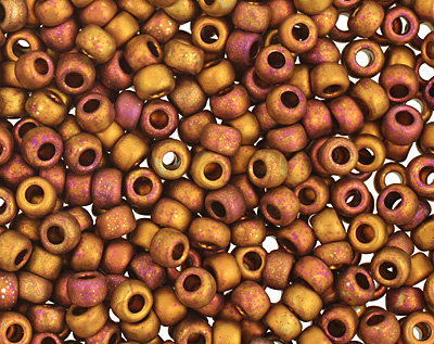 TOHO Higher Metallic Frosted Copper Twilight Round 11/0 Seed Bead