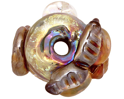 Unicorne Beads Tahitian Vanilla Owl 23x19mm