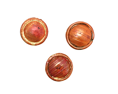 Patricia Healey Copper Puff Circle Bead 16mm