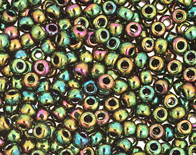 TOHO Higher Metallic Iris Olivine Round 11/0 Seed Bead