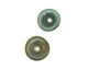 The BeadsNest Lampwork Glass Turquoise Saucer 4-5x14-16mm