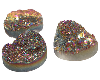 Druzy (metallic rainbow) Round Cabochon 30mm