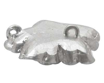 Ezel Findings Rhodium (plated) Flower Link 19x21mm