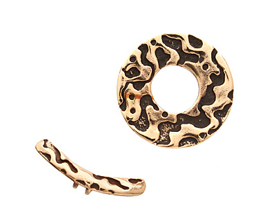 Saki Bronze Molten Toggle Clasp 27mm, 28mm bar