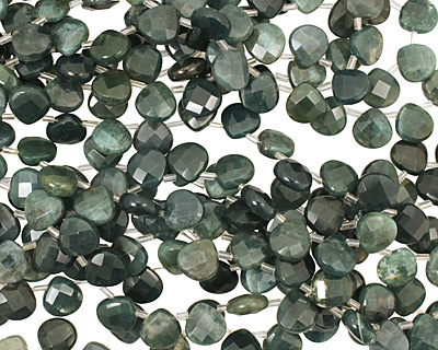 Moss Agate Faceted Flat Teardrop 13mm