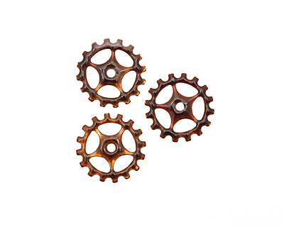 C-Koop Enameled Metal Wisteria Purple Sectioned Gear 19mm
