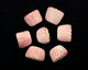 Pink Shell Carved Fish Tail 15-17x21-24mm