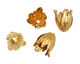 Brass Flourish Petal Bead Cap 22x14mm