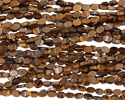 Tiger Iron Flat Oval 6x4mm