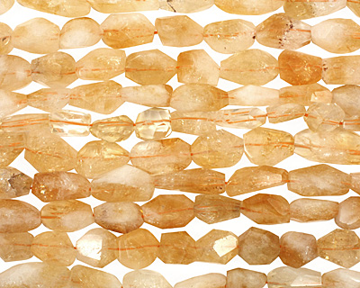 Citrine Faceted Nugget 13-20x8-13mm